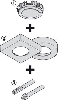 Lead, for modular Loox consumers, 12 V, with snap-in connector