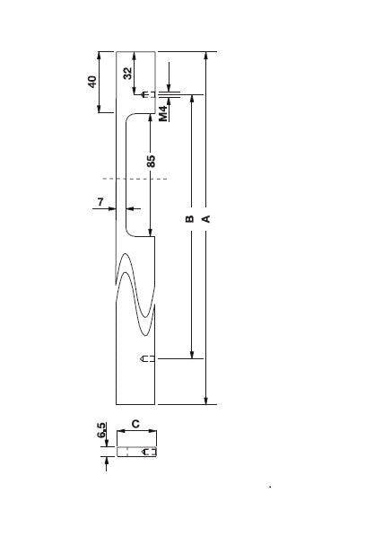 Handle Aluminum, black matt