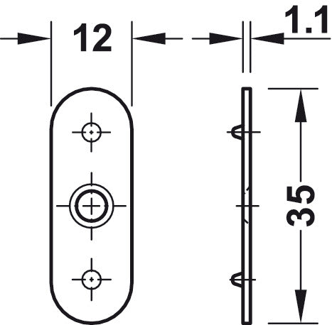 Magnetic catch, Brown, White