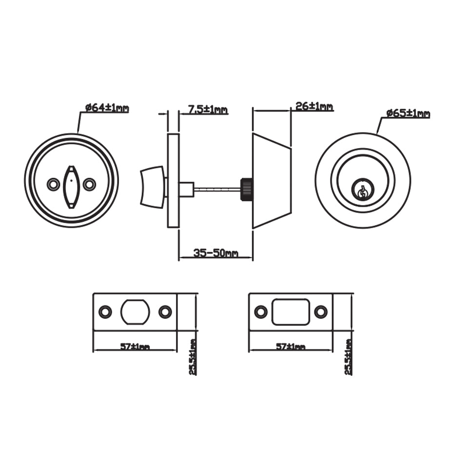 Lever set + Single Deadbolt