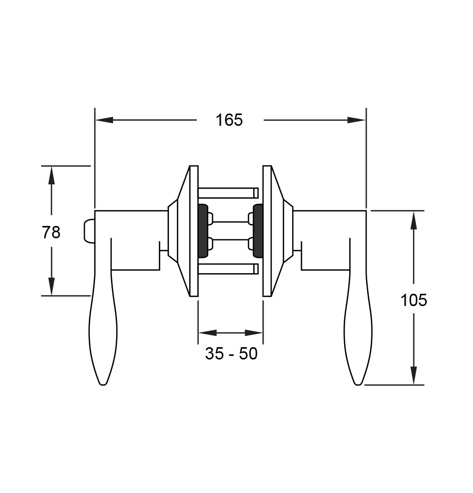 Tubular Lever Lockset Standard Duty