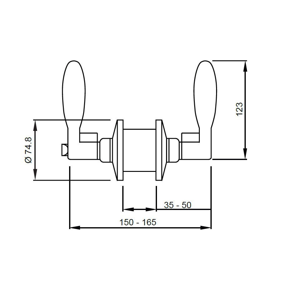 Tubular lever lockset Standard duty