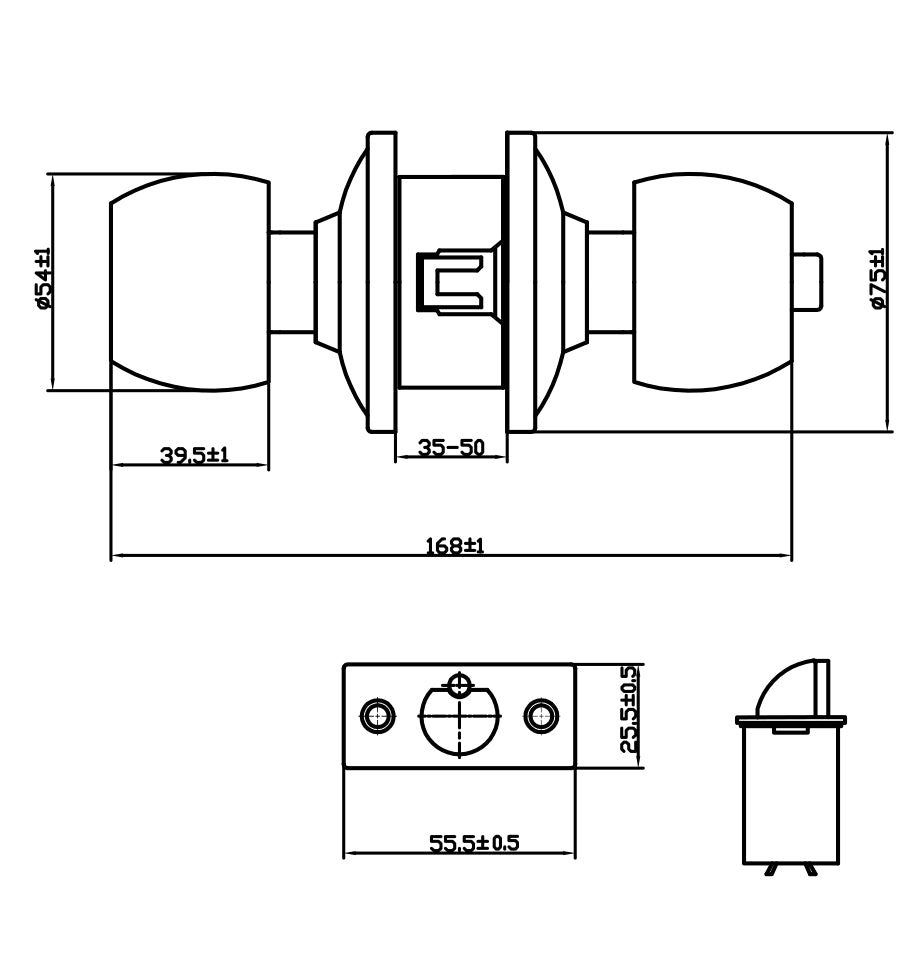 Cylindrical Knob Lockset