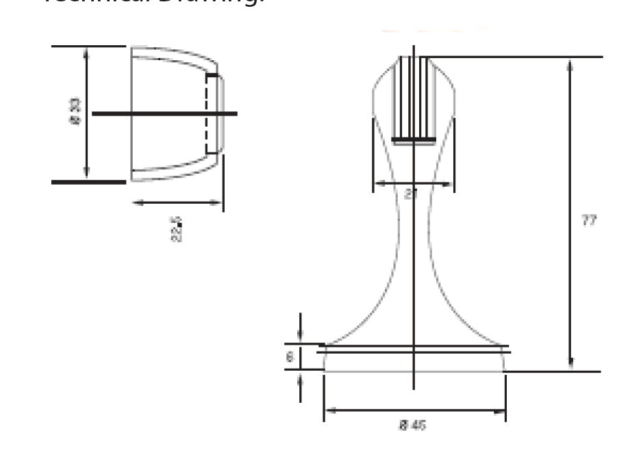 Magnetic Door Stopper, floor mounted