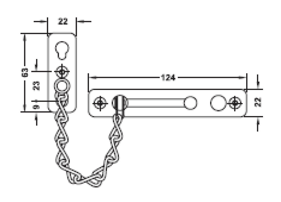 Door Chain, Stainless steel