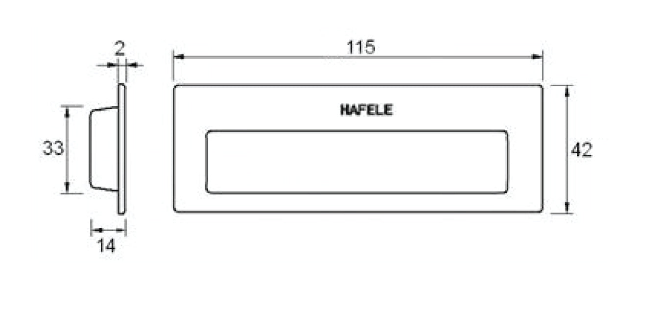 Flush Handle (DIY pack) 115x42x14mm (Cat. No. 489.72.130)