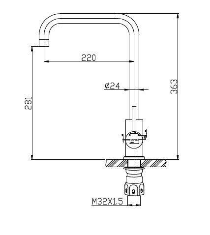 Single Lever Kitchen Mixer