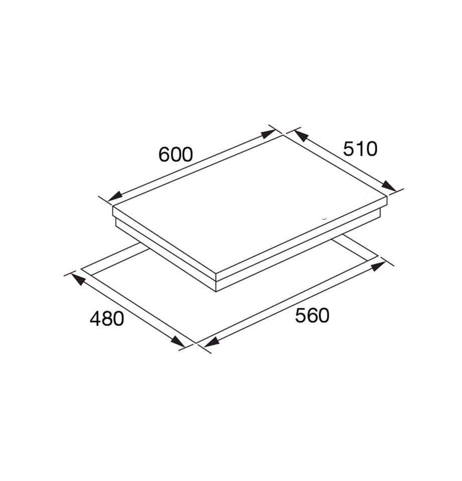 4 burner Gas Hob with Knob Control