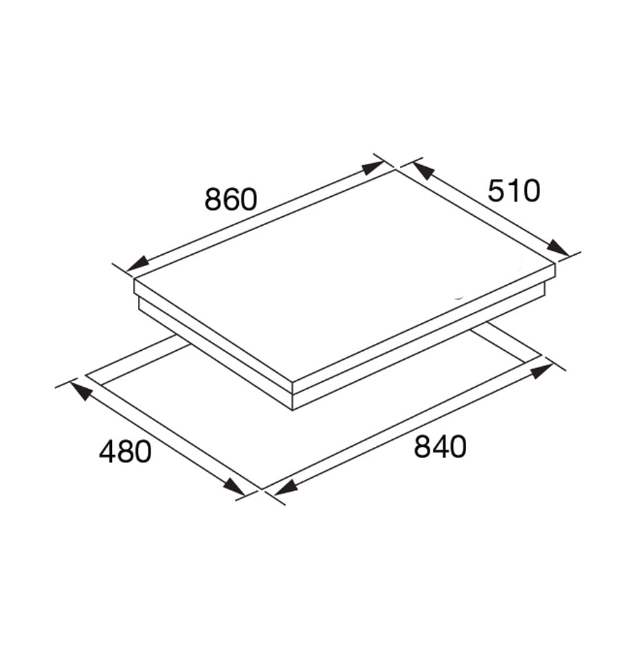 5 burner Gas Hob with Knob Control