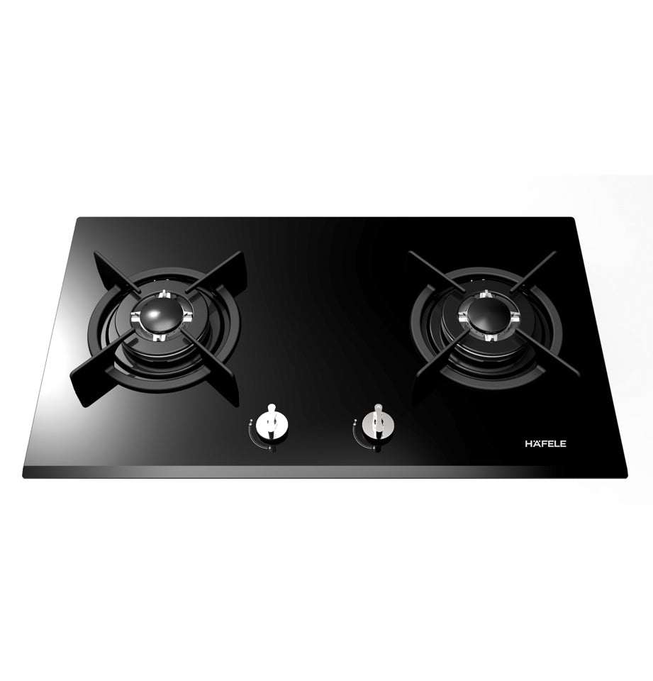 2 Gas Burner Tempered Gas Hob 78 cm,