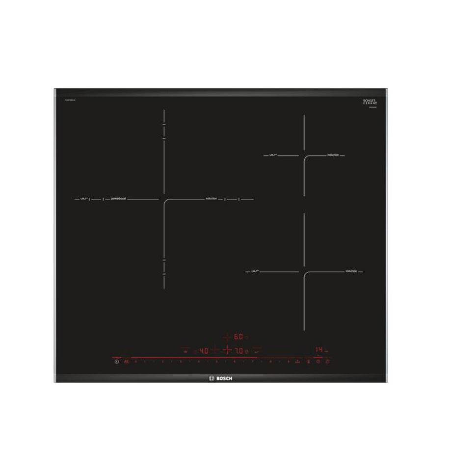 BOSCH PID675DC1E INDUCTION HOB 3-ZONE,60 CM; COMFORT PROFILE