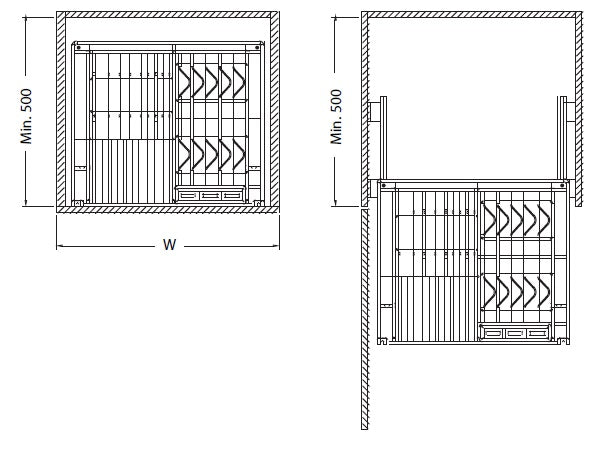 Pull-out Dish Basket, Stainless Steel 304
