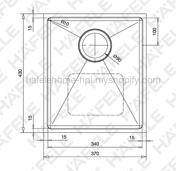 Kitchen Sink, Single Bowl Undermount