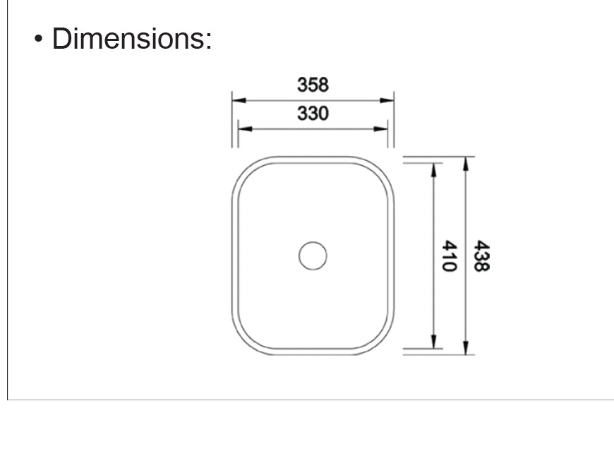 Kitchen Sink Under Mount Single Bowl