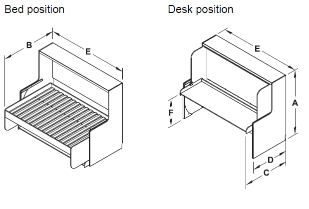 Häfele Tavoletto Bed/desk combi fitting