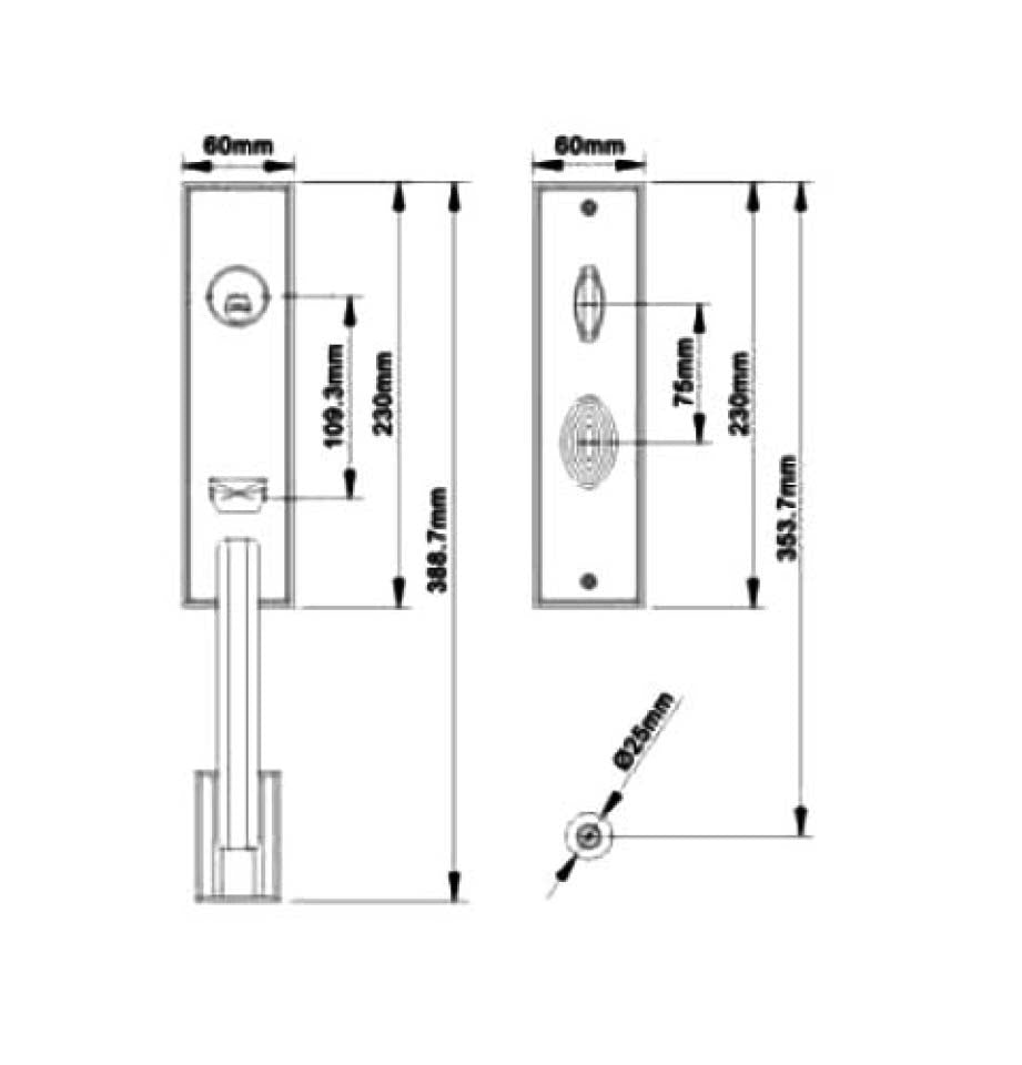 Grip handle set Standard Duty