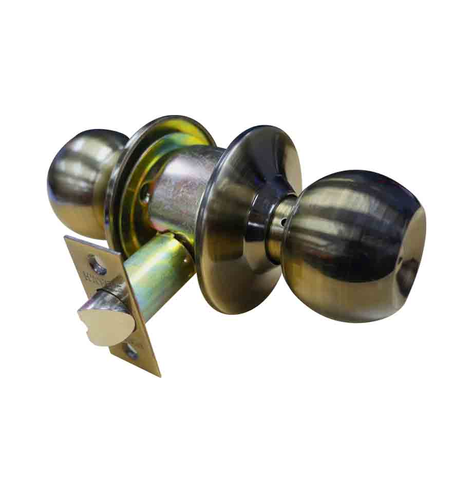 Privacy Antique brass Knobset