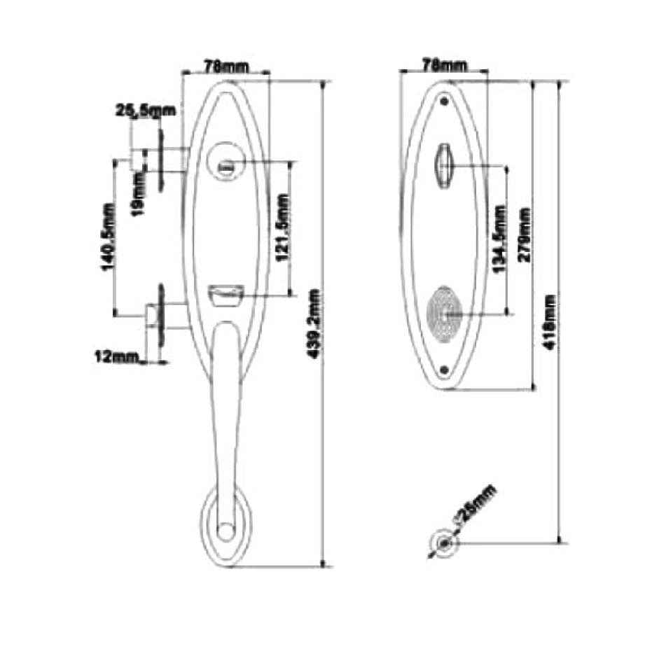 Grip handle set Standard Duty