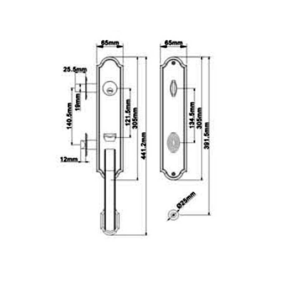 Grip handle set Standard Duty