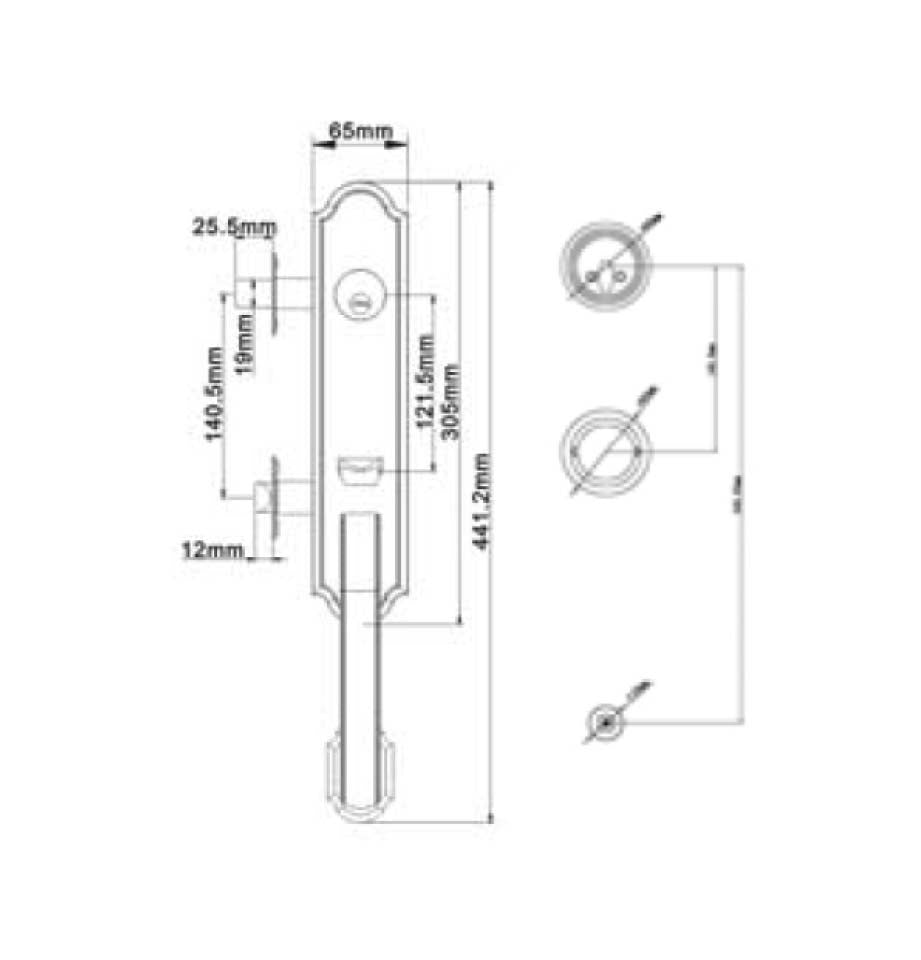 Grip handle set Standard Duty