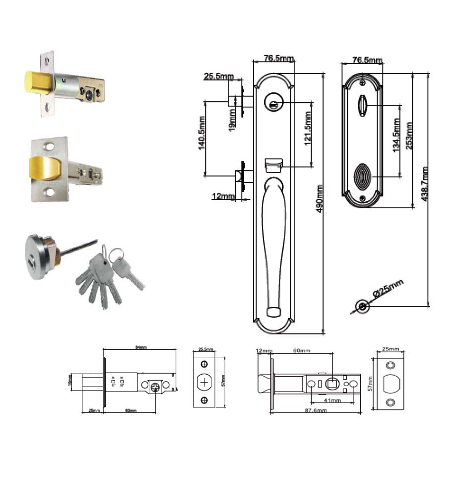 Grip handle set Standard Duty