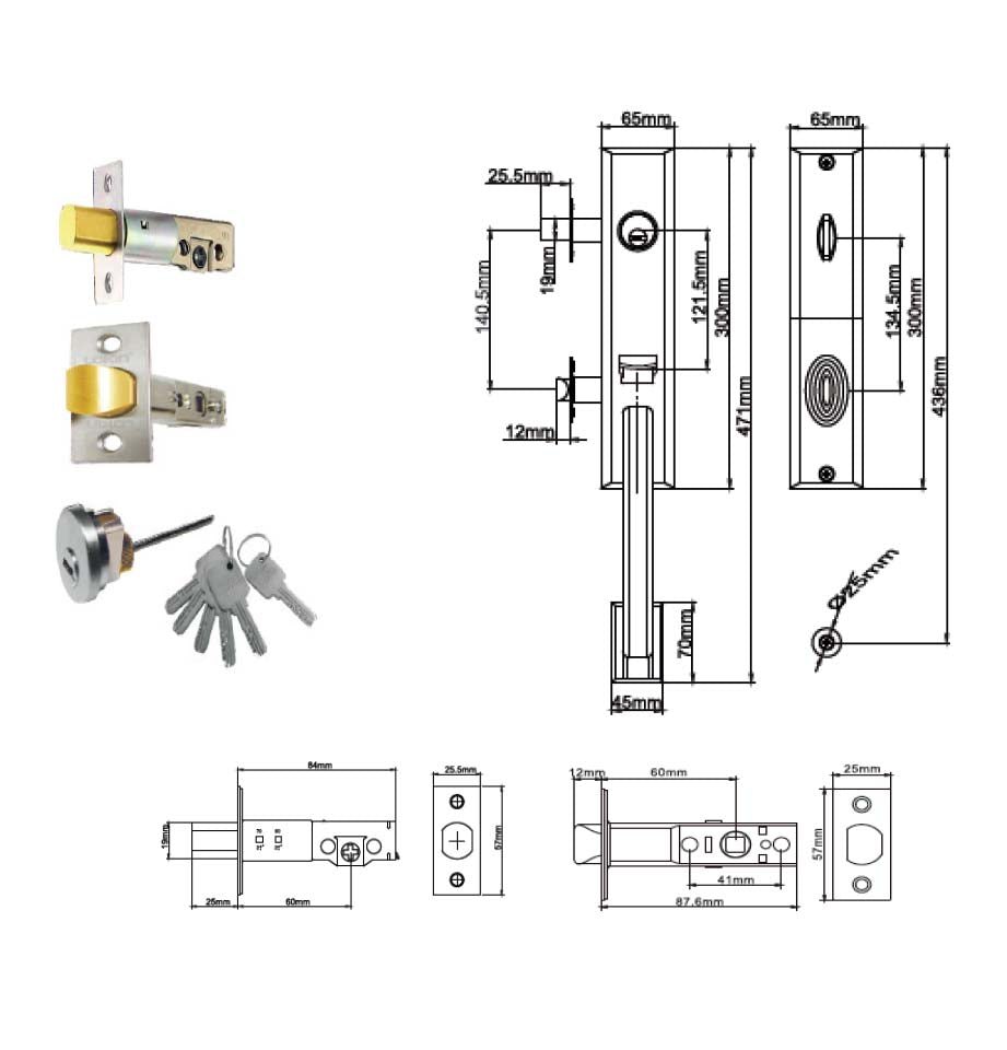 Grip handle set Standard Duty