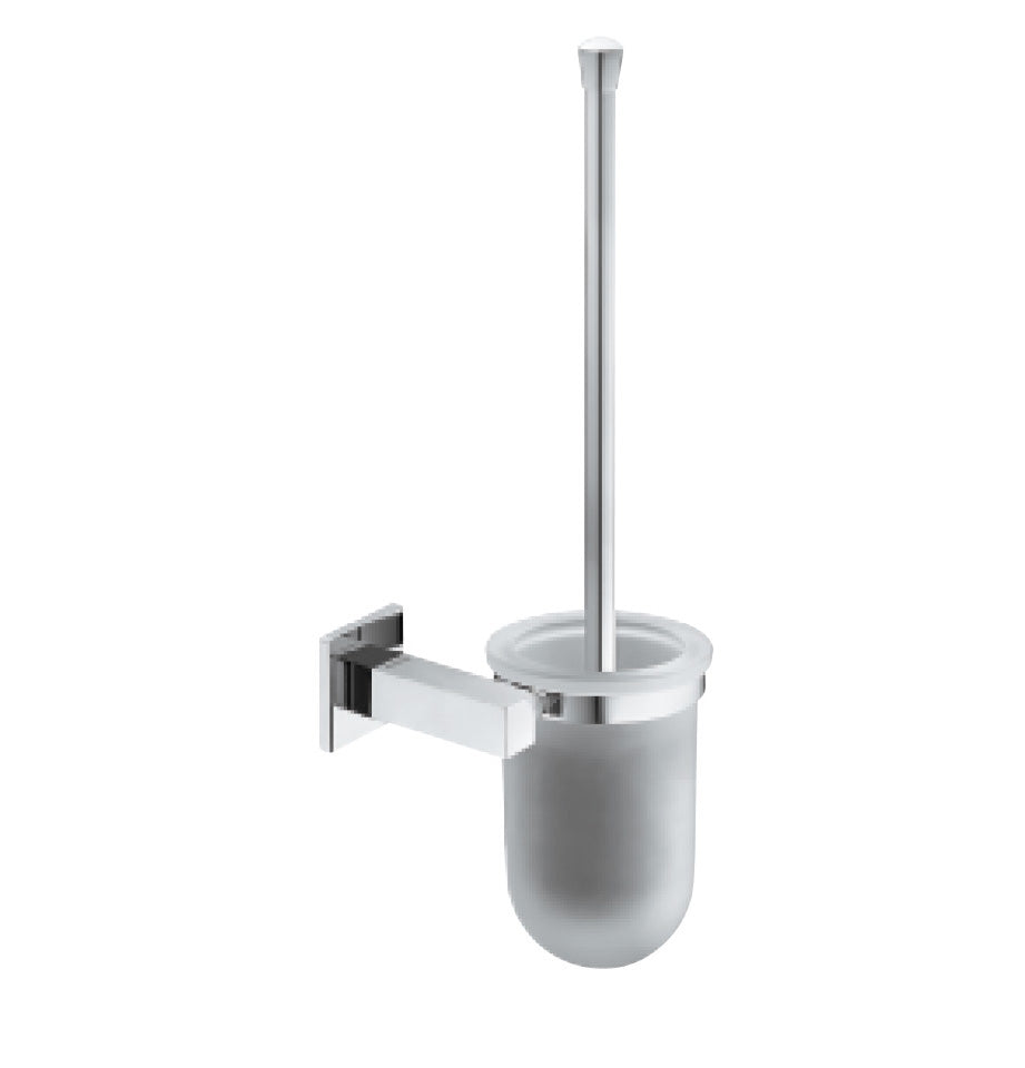 WC brush set, with satin frosted glass (Cat. No. 980.60.682/683)
