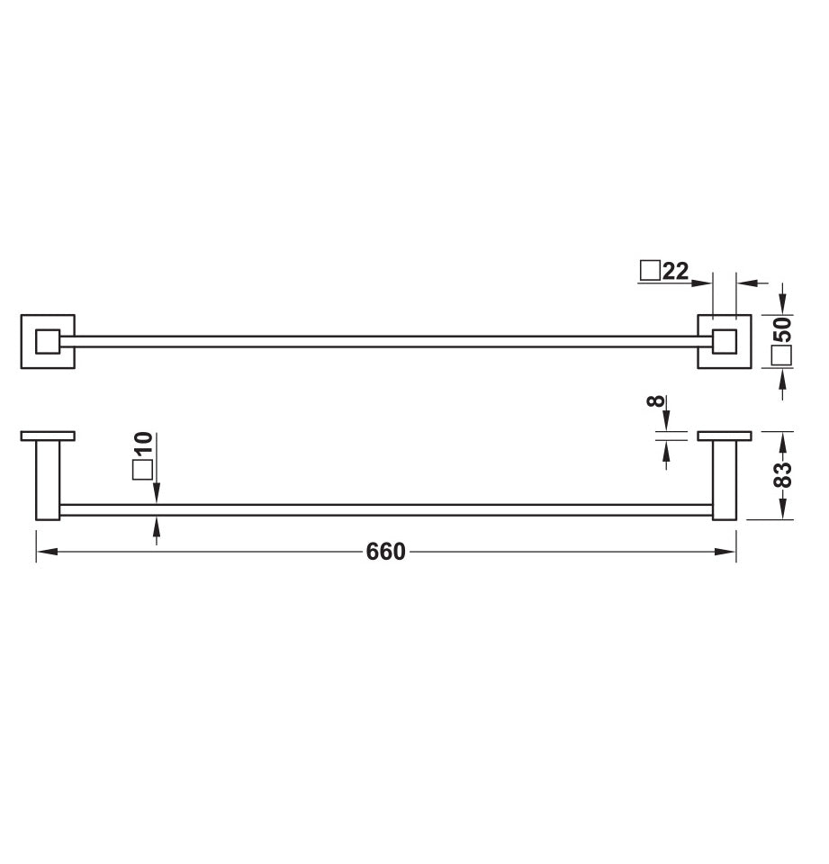 Towel rail (Cat. No. 980.60.712/713)