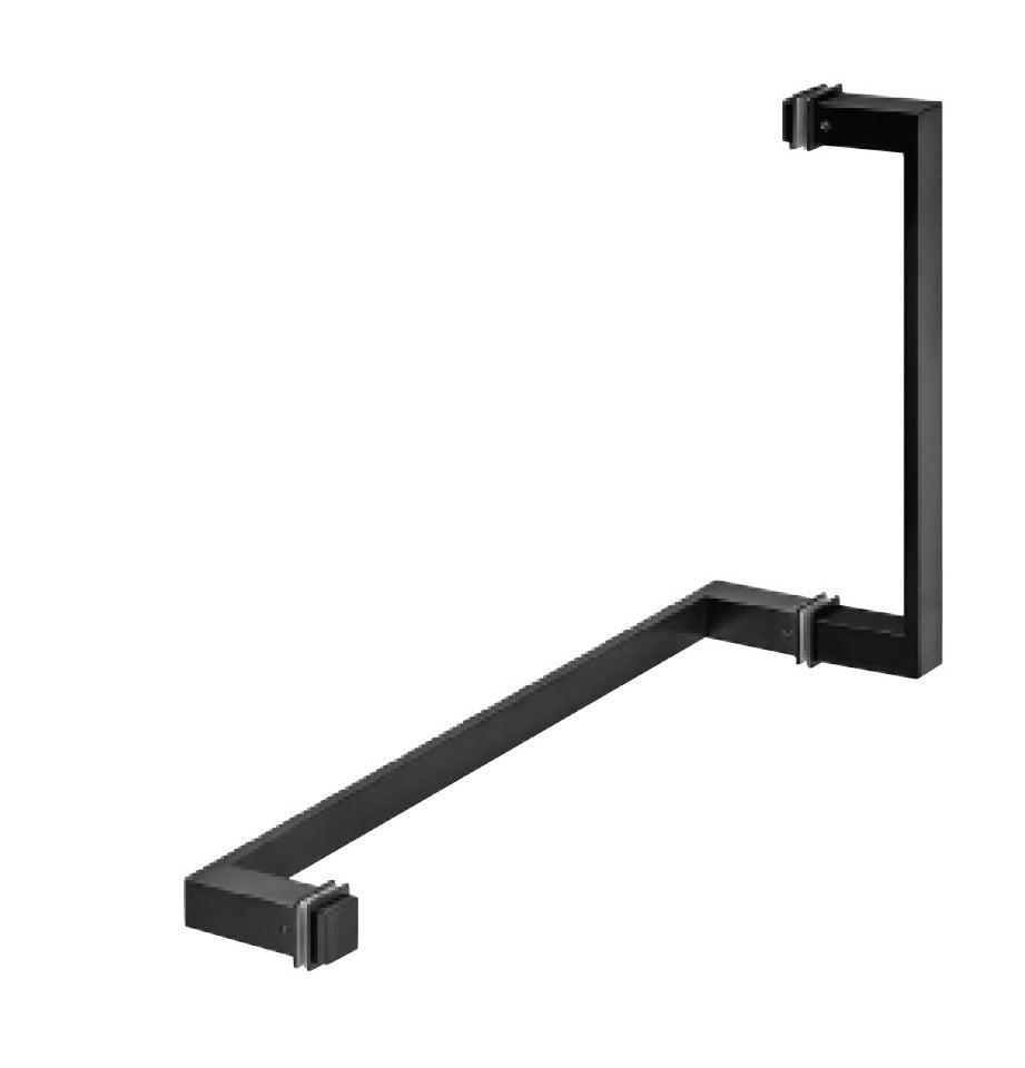 Shower door handle with towel rail (Cat. No. 981.77.011/012/013)