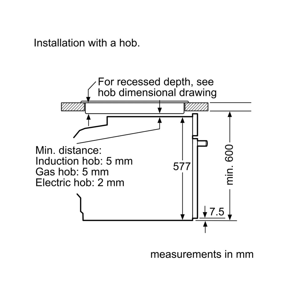 60 cm Stainless Steel Built-in Single Oven HBG633BS1J