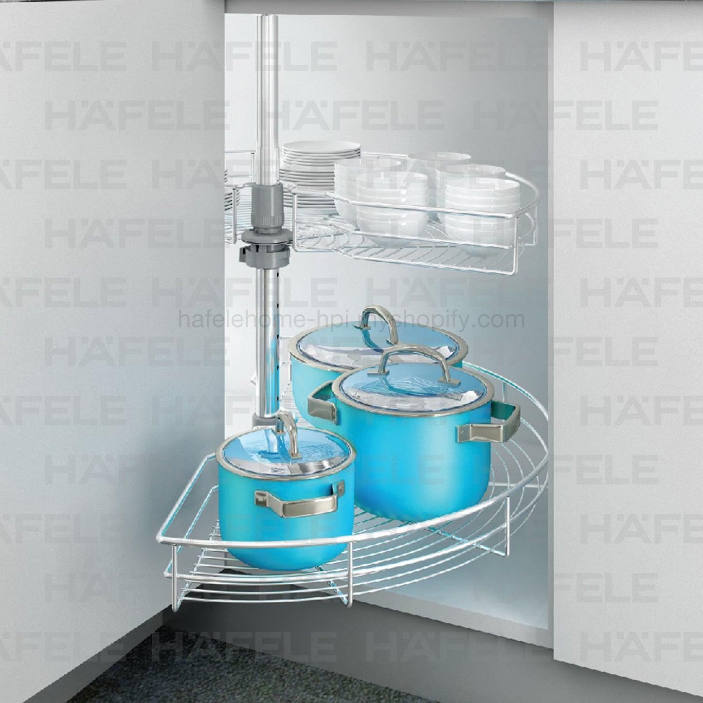 Half Carousel Wirebasket, Stainless Steel 304