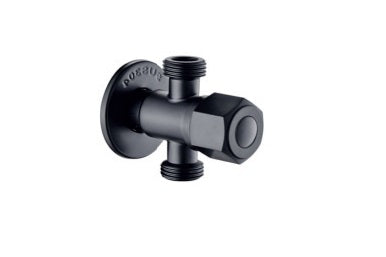 Two-way angle valve, Black matt