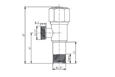 Angle valve, Black matt