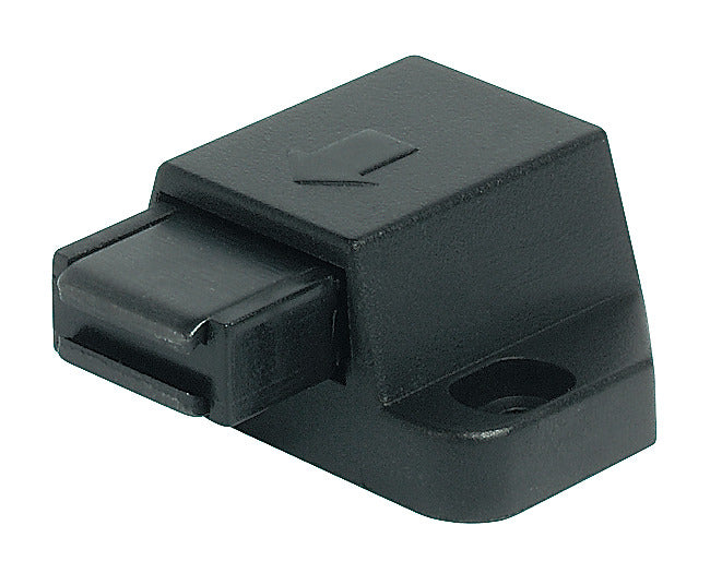 Mag.pressure catch 1 wing,black, for glass doors