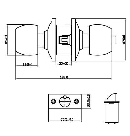 Cylindrical Knob Lockset