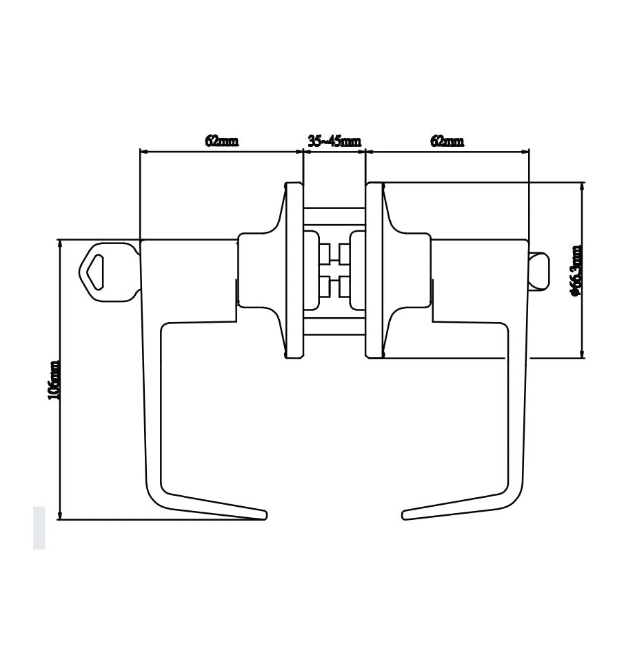 Tubular Lever Lockset ANSI Grade 3