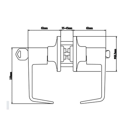 Tubular Lever Lockset ANSI Grade 3