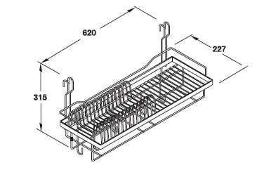 Hanging Plate Rack, Stainless steel 304