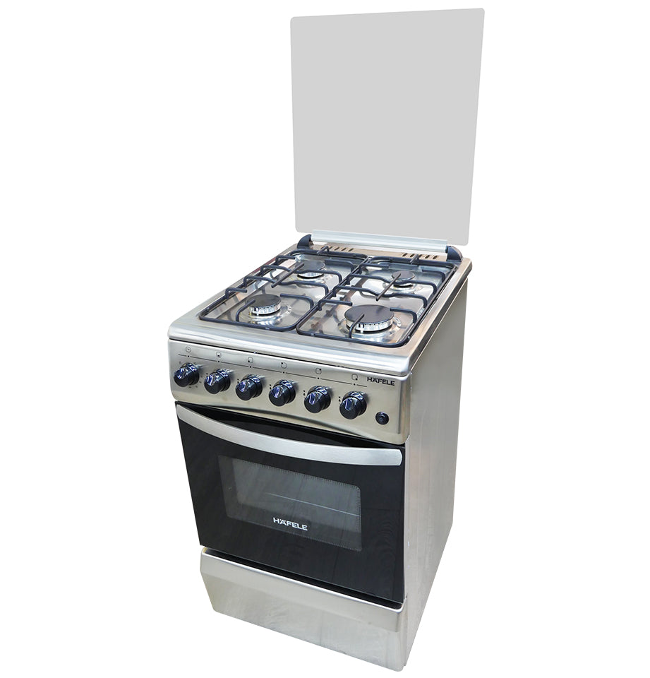 50 cm Freestanding Cooker, 4 Multi-gas burners and 54L Gas oven