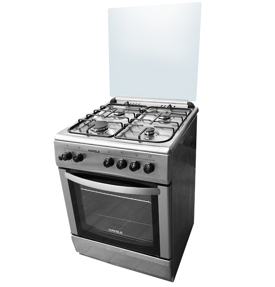 60 cm Freestanding Cooker, 4 Multi-gas burners and 64L Gas oven