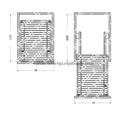 Front Pull-out Basket with Runner, Stainless Steel 304