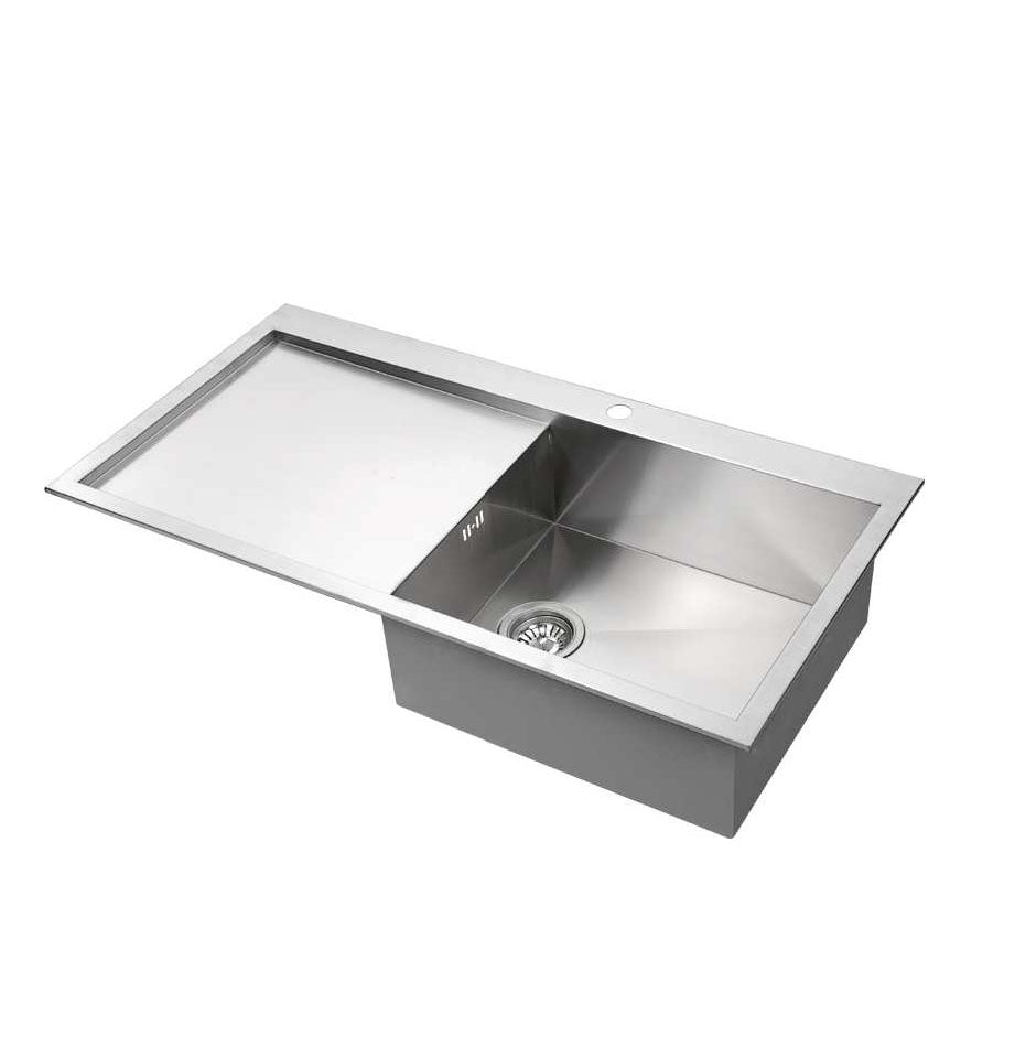 Kitchen Sink Single Bowl Top Mount With Drainboard H FeleHome HPI   567.40.071 