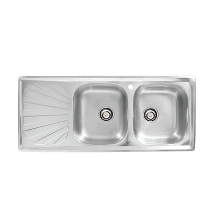 Kitchen Sink, Double Bowl with Drainboard