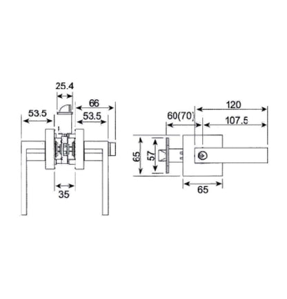 Tubular Lever Set Heavy Duty