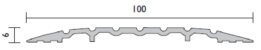 Threshold Plate, Satin Clear 1000 mm