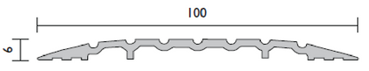 Threshold Plate, Satin Clear 1000 mm