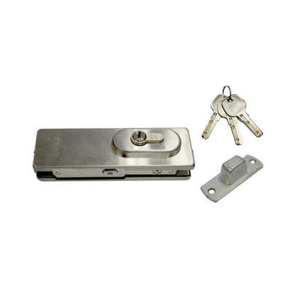 Corner patch lock with PC aperture with double cylinder 60mm